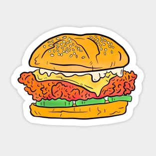 Big juicy crunchy spicy chicken sandwich Sticker